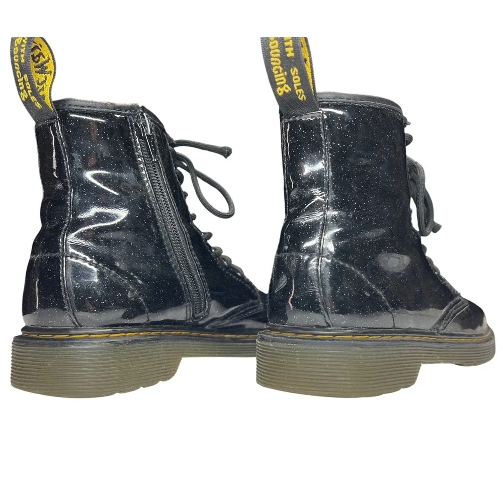 Dr. Martens Junior‎ 1460 Glitter Patent Leather Boots Youth Size 3 EUC